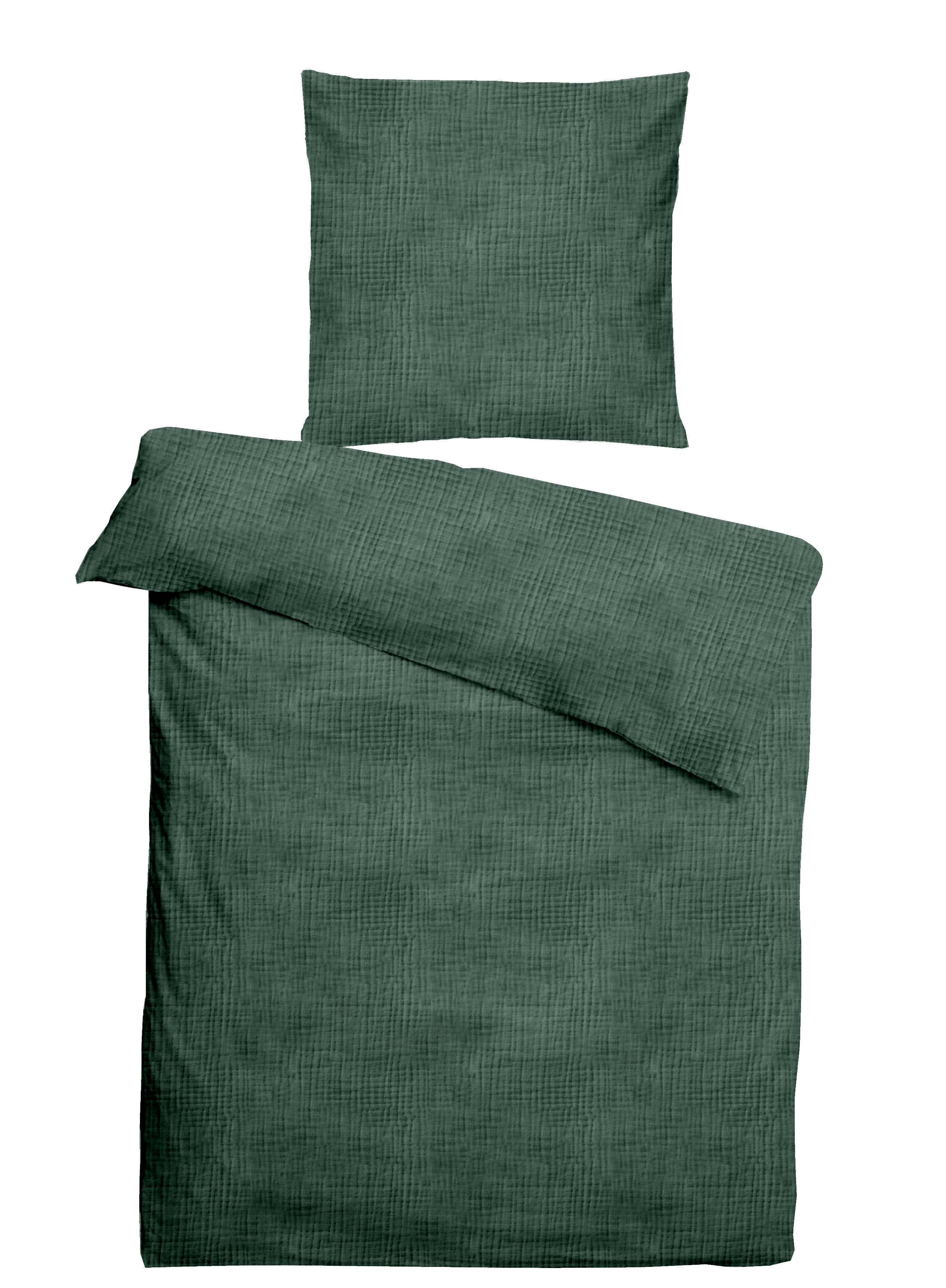 Musselin Bettwäsche - tannengrün