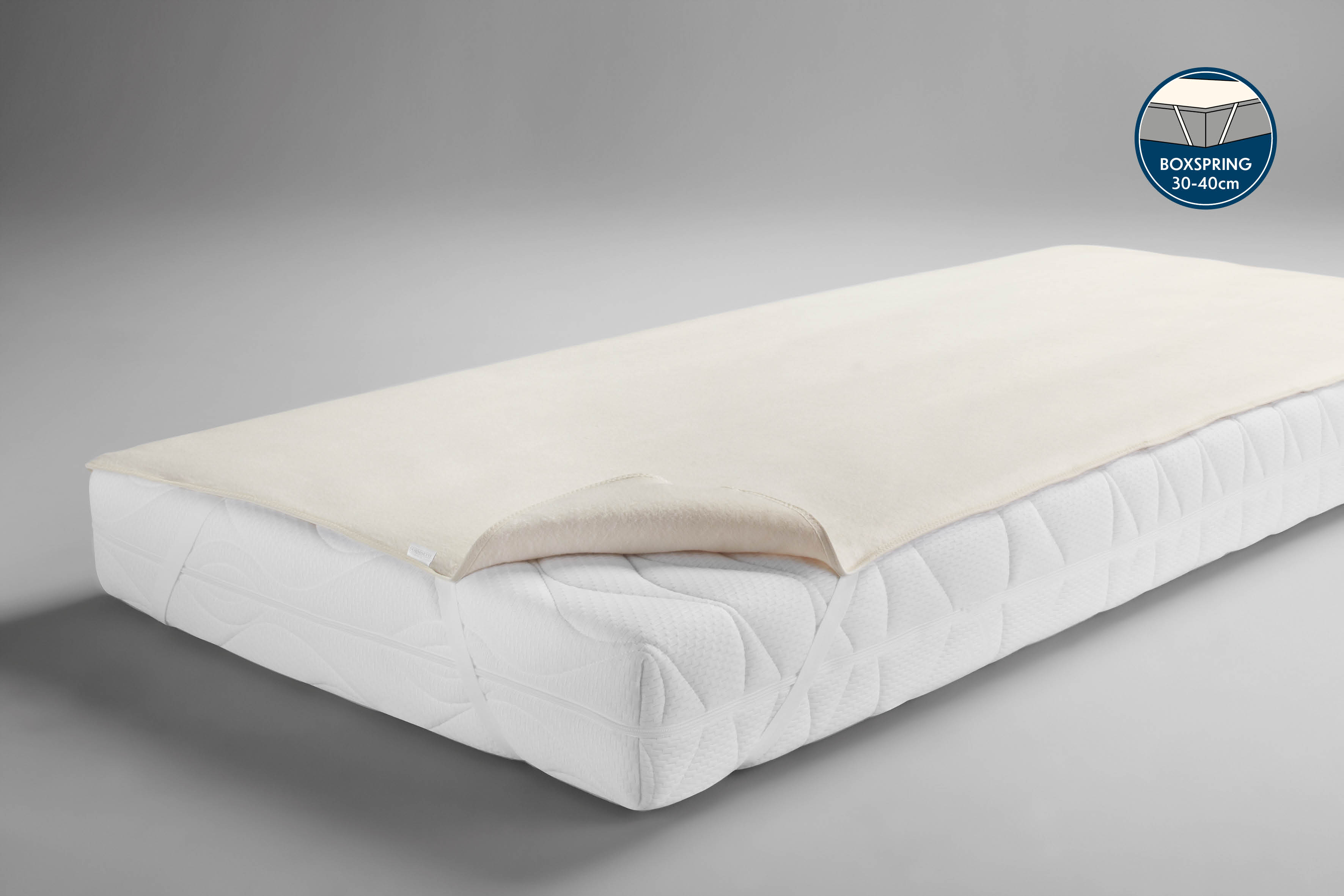Boxspring Molton Matratzenauflage, natur