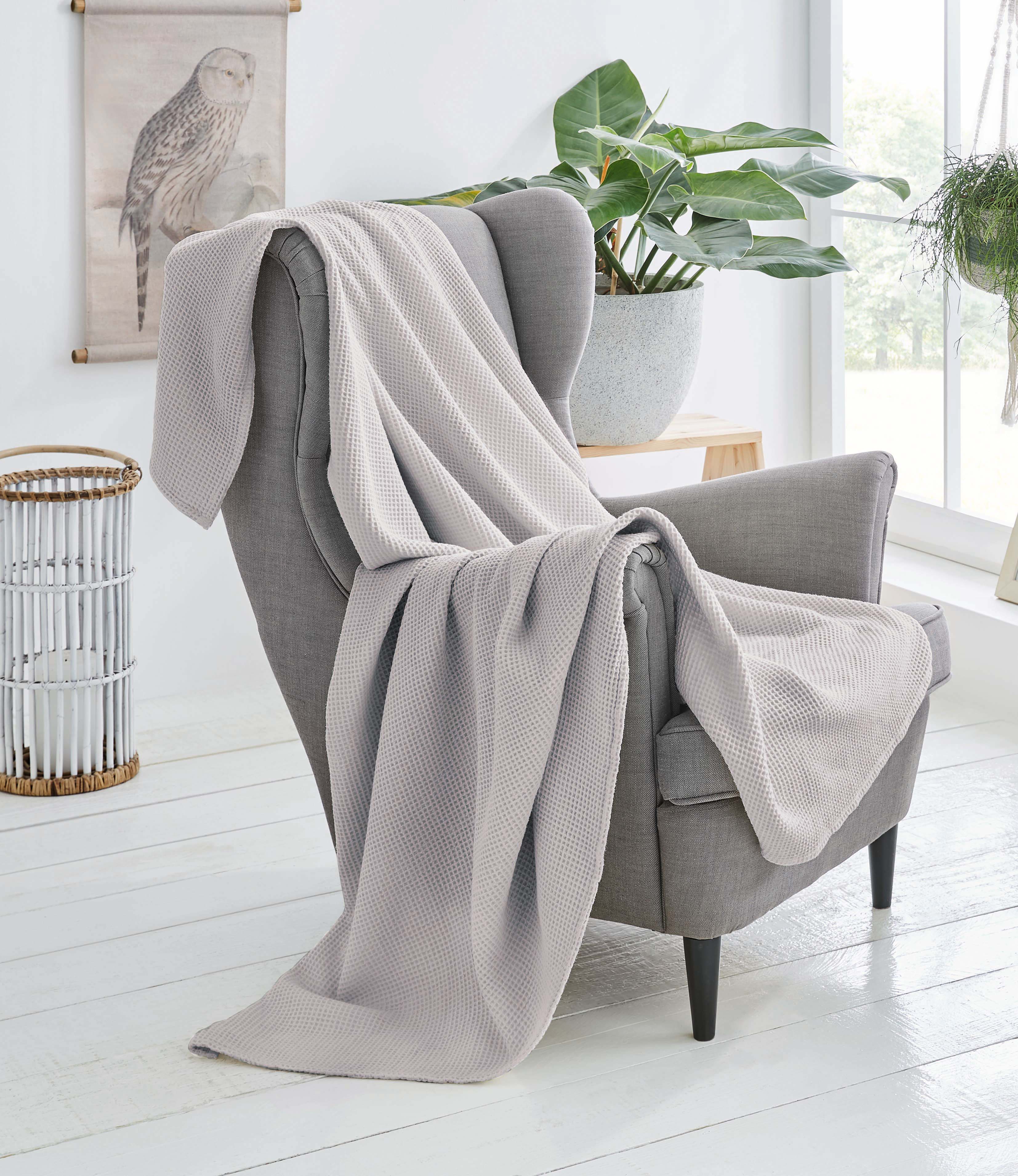 Piqué Decke - stein