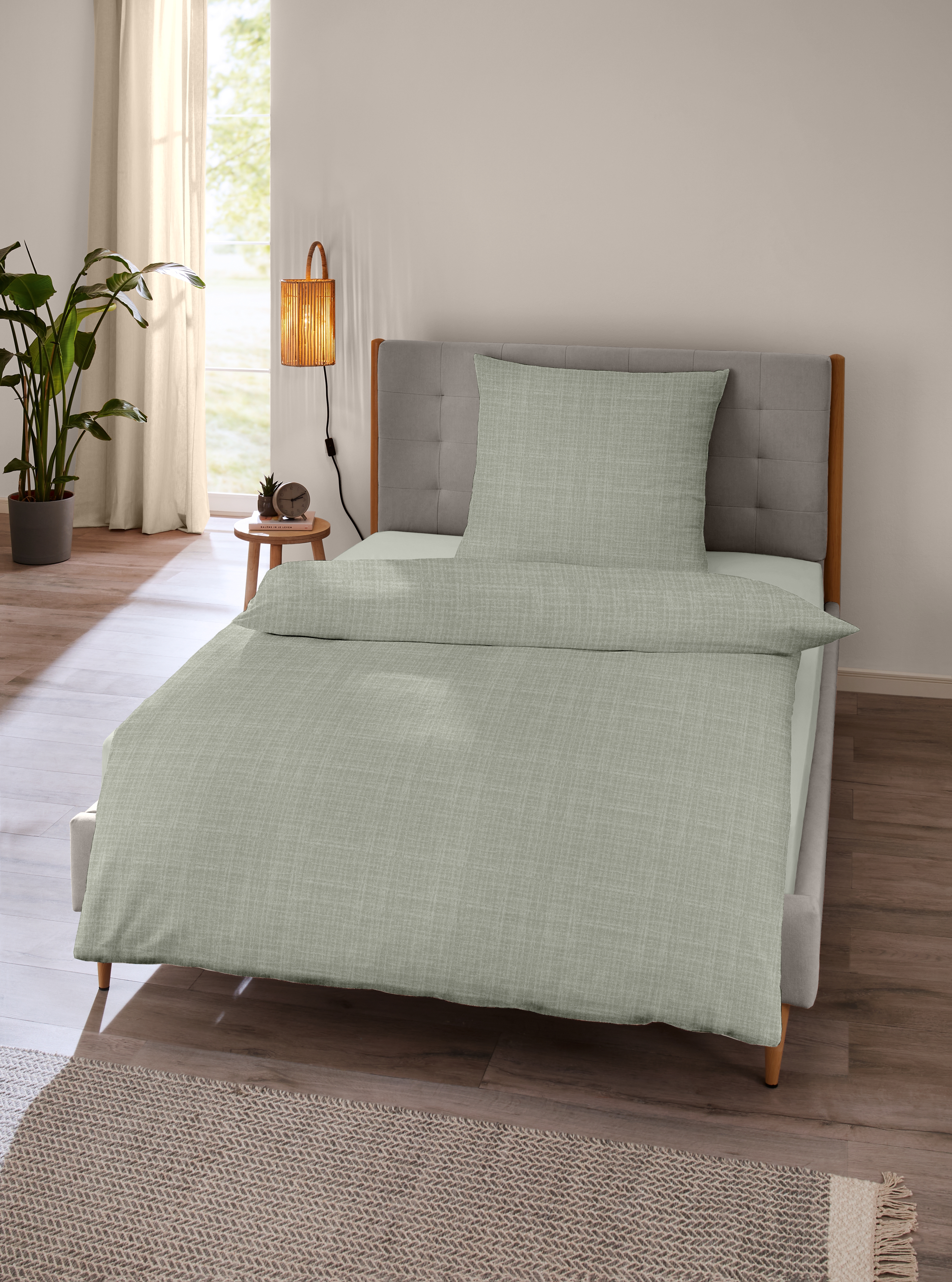 Musselin Bettwäsche - olive