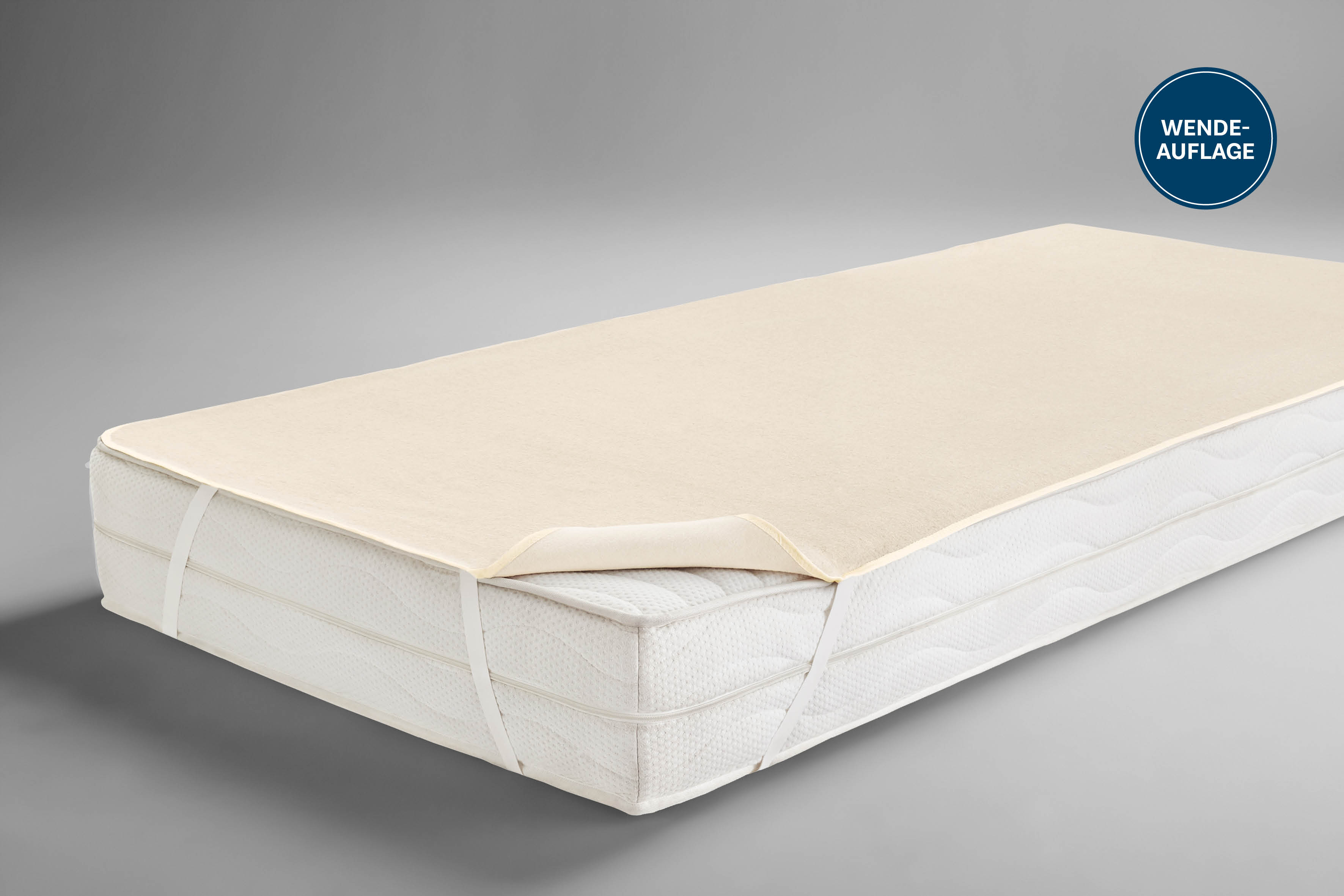 Baumwolle-Leinen Matratzenauflage, natur