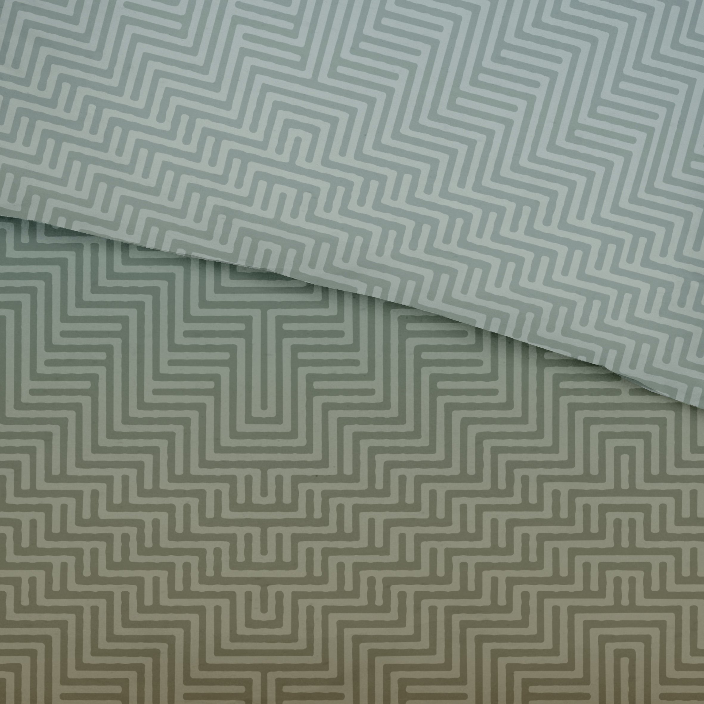 Detailbild des Musters und Farbverlaufs der Mako-Satin Bettwäsche
